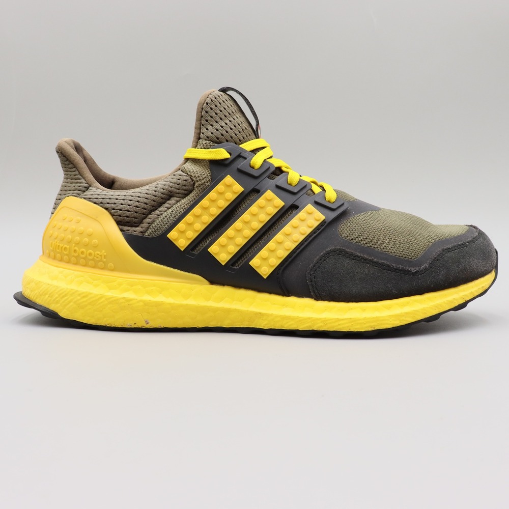 Adidas x LEGO UltraBoost DNA Olive Green Yellow Mens Size 8 Running Shoes H67953